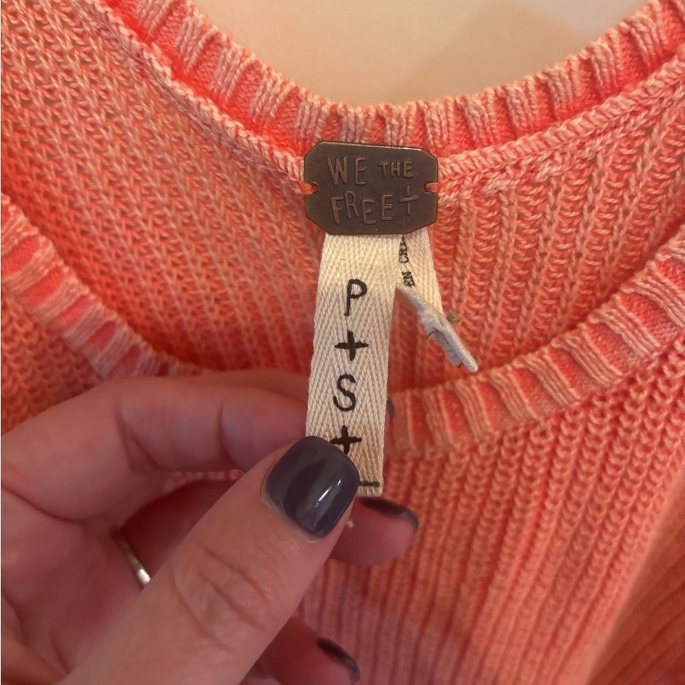 We The Free Peach Knit Tank Top - Picture 2 of 4